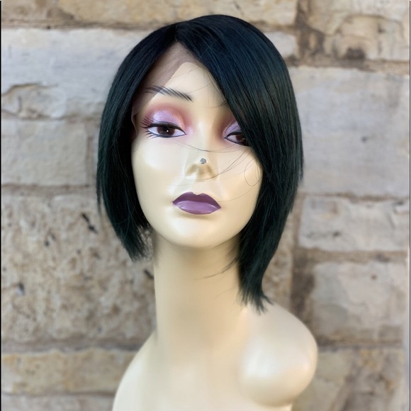 Green wig Swisslace Bob layered wig new style main image 5